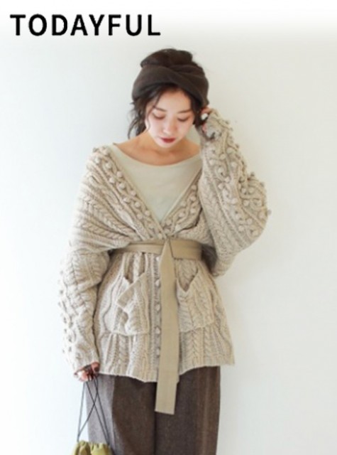 todayful Aran Knit Cardigan アランニットカーディガン www ...