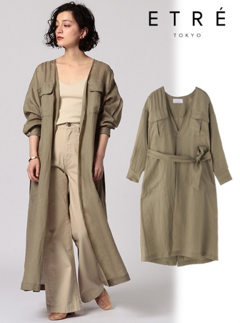 【ETRE TOKYO】ミリタリーシャツガウン ETRE TOKYO】ミリタリーシャツガウン