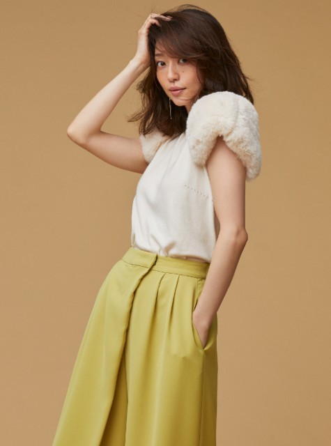 美品 CELFORD セルフォード ボウタイ プリーツ ワンピース 松島