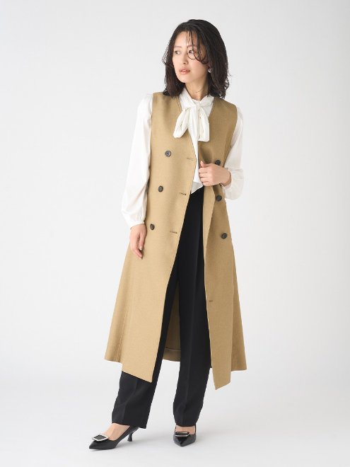 CELFORD 3wayトレンチコート キャメル CELFORD｜3wayフリルトレンチコート