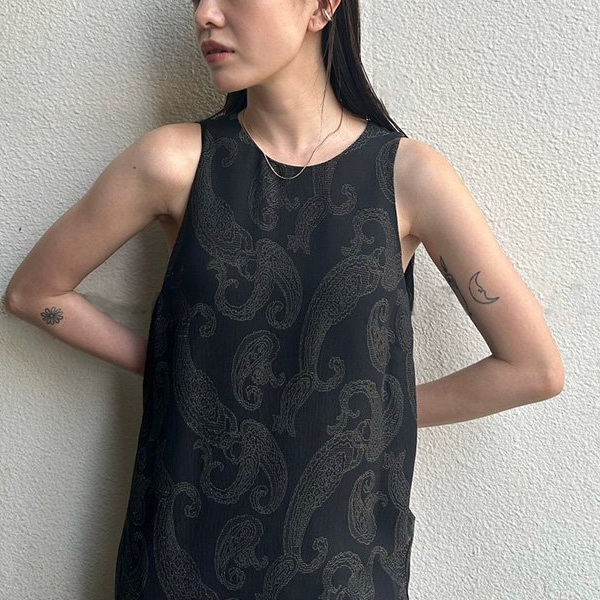 todayful paisley sleeveless tunic