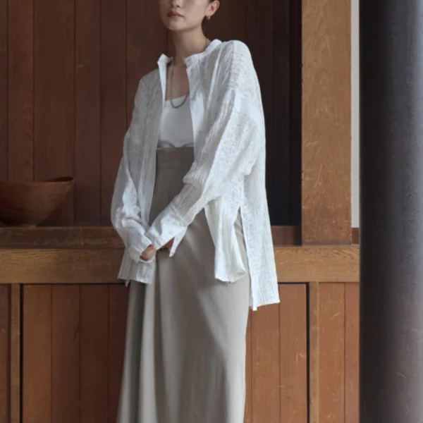 Hella (ヘラ)SIDE TUCK COTTON SK 24春夏【h241-22】タイトスカート 