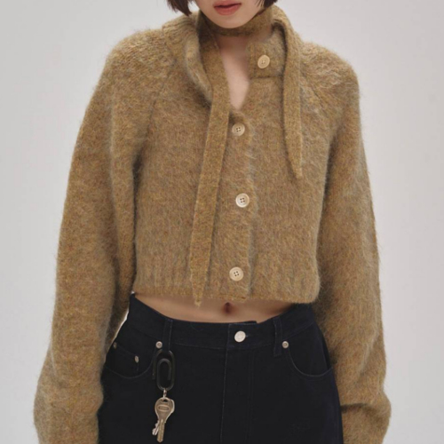 todayful ニットカーディガン TODAYFUL (トゥデイフル）Brashed Knit Cardigan☆ 25秋冬.【12520530