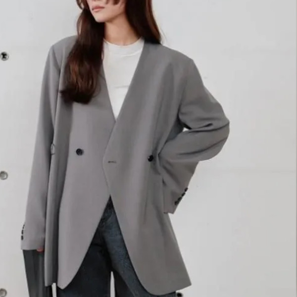 Hella(ヘラ)double button no collar jacket 26春夏予約【h261-03