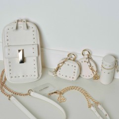 【 CELFORD “プリュム” “リュタン” GOODS COLLECTION 】スマホ ストラップ や マルチ ポーチ など、トレンドライクに アレンジ できる フリル や ビジュー スタッズ の人気シリーズ