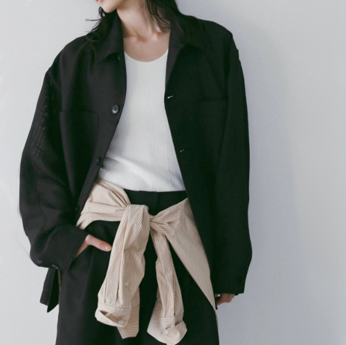 anuke シャツ anuke（アンヌーク） anuke 2026Prefall トップス Cutwork Opencollar