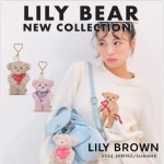 【 LILY BROWN （リリーブラウン) – Lily Bear Collection – 】今季は ワンカラー や サングラス など マリン な リリーベア が登場♪シュシュ付き シアーシャツ や キャップ など