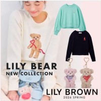 人気のベアシリーズ【 LILY BROWN (リリーブラウン)  今季はハートモチーフの Lily Bear が登場 】ラブレター を抱えたり、立体スタンプの リリーベア が可愛い新作入荷♪