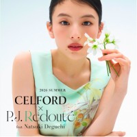 【 CELFORD × P.J. REDOUTE コラボ 】刺繍 や チュール をふんだんに取り入れたニットやワンピースなど、ルドゥーテ の描く繊細な フラワー 柄を纏う人気のコラボレーション